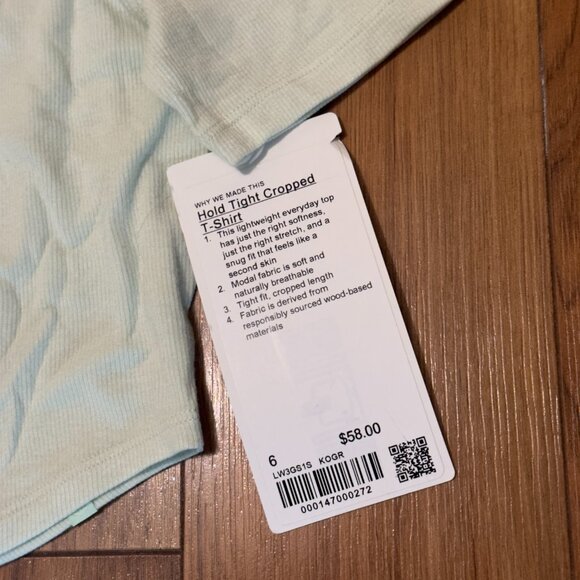 NWT Lululemon Hold Tight Cropped T-Shirt - Picture 2 of 3